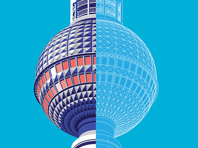 Berlin TV Tower architecture berlin germany isometric tower