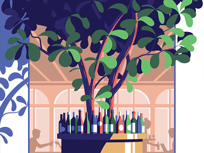 De Plantage amsterdam cafe restaurant tree wine wine bottle