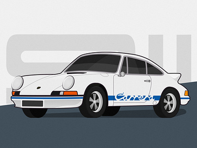 1972 Porsche Carrera RS 1972 911 auto car carrera illustration porsche rs vehicle