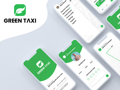Green Taxi - 02 | Daily UI aplication app design booking booking app clean green ios madewithxd map minimal navigation taxi taxi app