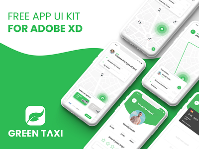 Green Taxi - 03 | Free App UI Kit