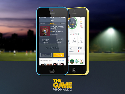 The Game by Ronaldo - Team Profile iphone profile ronaldo soccer stats team thegame thegamebyronaldo