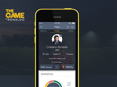 The Game by Ronaldo Player Profile ios iphone player profile ronaldo statistics stats thegame