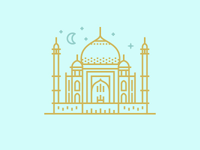 World Icons icons illustration india lines mosque outlines taj mahal tomb