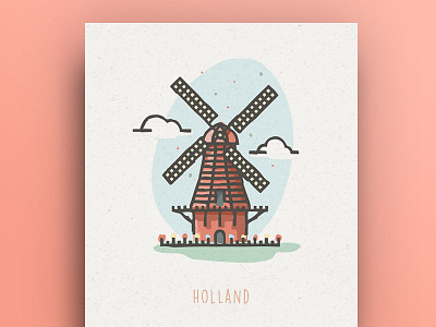 World Icons - Holland icons illustration monuments series world world icons