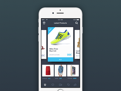 E-commerce App app buy card e commerce iphone products shop ui card