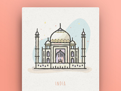 World Icons - India big ben icons illustration london monument monuments series strokes thick lines world world icons