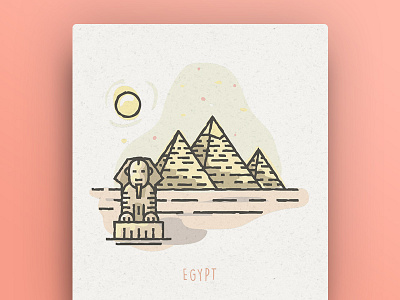 World Icons - Egypt egypt giza icons illustration monuments strokes thick lines world icons
