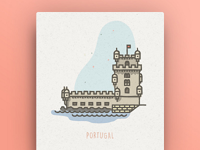 World Icons - Portugal belem handmade icons illustration monuments portugal tower vector world