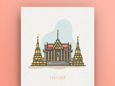 World Icons - Thailand icons illustration monuments temple thailand world icons