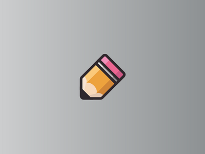 Pencil Icon adhesive friendly icon illustration little logo pencil