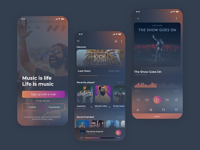 DailyUI Challenge - 009 - Music Player 009 app appdesign application- daily-ui-009 dailyui dailyui-musicplayer design music player music player design music-player ui user experience user interface userexperience userinterface ux