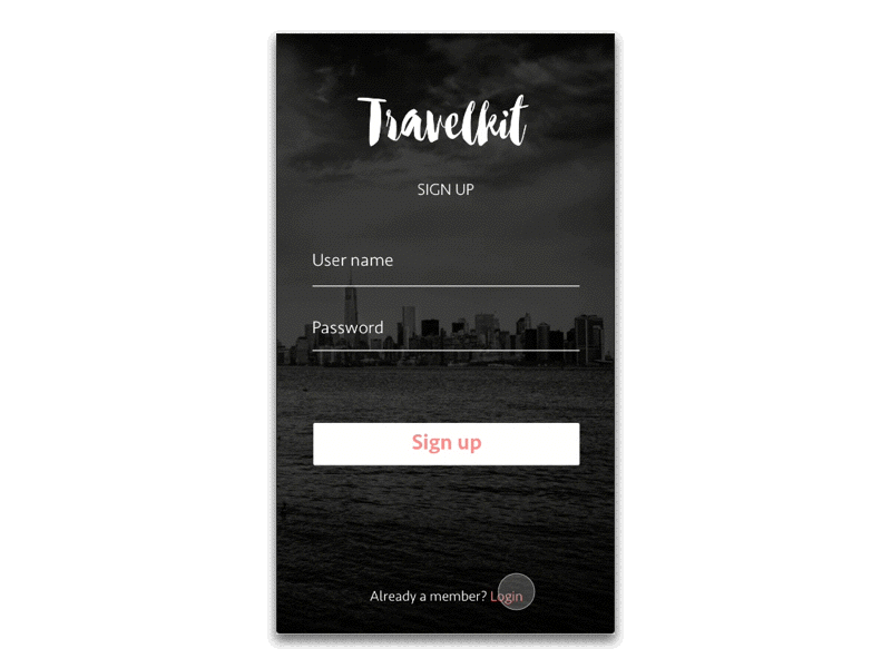 Dailyui 001. Sign Up. Mobile concept 001 dailyui principle sign up