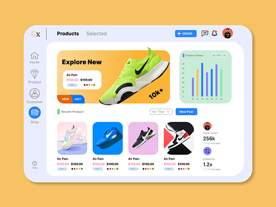Sneakers Website  Design UI