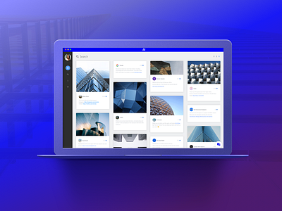 ArchInt blue card clean dashboard interface mac message minimalism ui uiux ux web