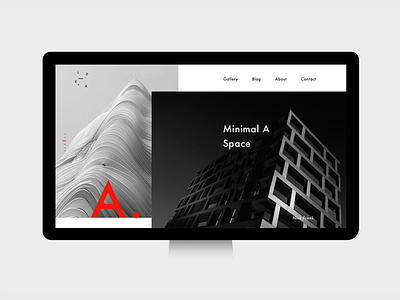 A. architect blackwhite gallery minimal new responsive ui uiux web web design