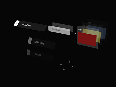 VR Interface for interior interface minimal ui virtual vr