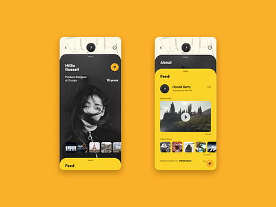 Profile screens for Filo App