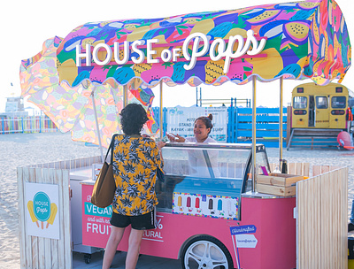 House of Pops - Pops cart branding illustration natural packaging packagingdesign popsicle vegan