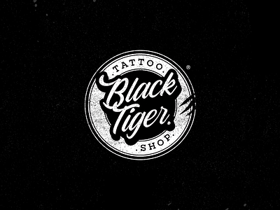 Black Tiger - Tattoo Shop black branding dirty hardcore identity illustration logo premium street tattoo tiger typography