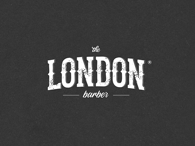N.43 - The London Barber barber barbershop black branding hardcore identity logo premium street typography