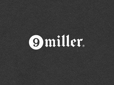 N.47 - 9 Miller black branding clean hardcore hiphop identity logo music street typography