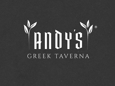 N.49 - Andy's Greek Taverna / Restaurant black branding design hardcore icon identity logo premium restaurant typography ui