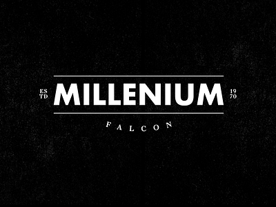 Millenium Falcon black branding clean design identity jedi logo premium star logo starwars street typography