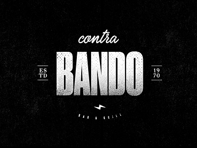 Contra Bando - Bar Logo bar black branding clean hardcore identity logo restaurant street type typography vector