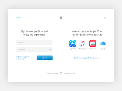 Apple Sign Up 001 apple challenge concept dailyui firstshot study