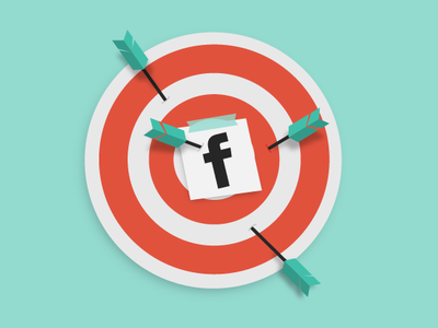 Facebook Targeting arrow blog editorial facebook fb illustration social target targeting vector
