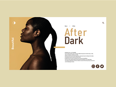 Beautiful Web design after dark