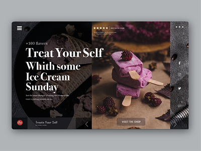 treat your self ice cream sunday app branding design graphic design illustration logo typography ui ux vector