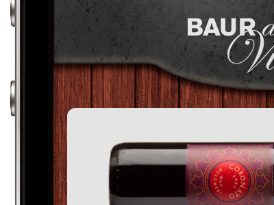 Mobile Webapp for Wine Shop app iphone mobile shop shop stone texture wine wine shop wooden texture