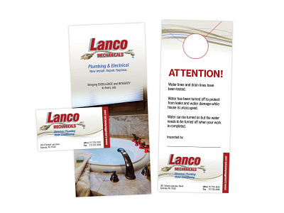 Lanco Mechanicals Collateral branding design