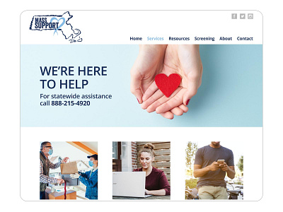 MassSupport Website branding design ui ux