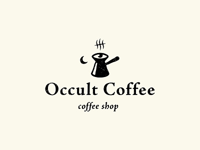 Occult Coffee alchemy branding coffee dark design eye gothic horror illustration logo witch
