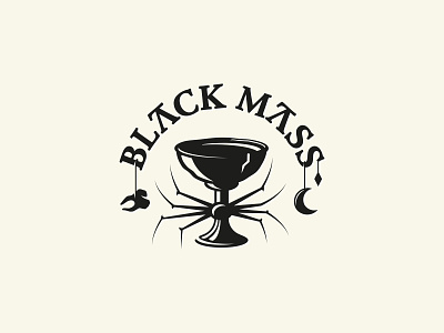 Black Mass branding dark design goblet horror illustration logo mass spider vector witch