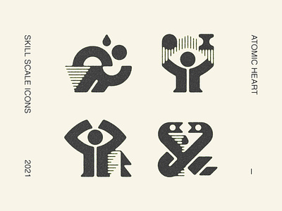 Skill branding design game graphic design icon logo old skill soviet vector