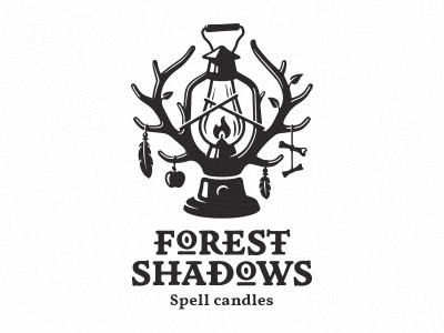 Forest Shadows bones forest gothic horns lantern shadows witch wood