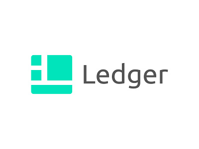 Ledger Logo Redesign clean concept design flat graphic design green icon identity logo logo design vector