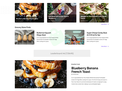 Food Blog Featured Content Sections blog blogger clean design food landingpage typography ui uidesign ux web webdesign website