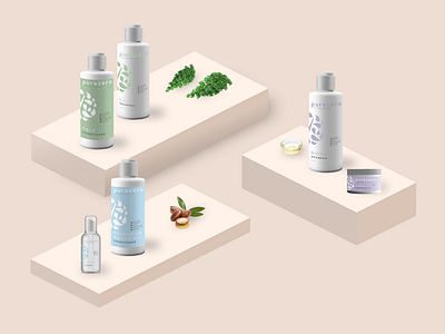 Purezero Bottles branding cosmetic design package design shampoo