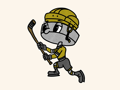 Puck Man design graphic design hockey illustration logo logos procreate sports