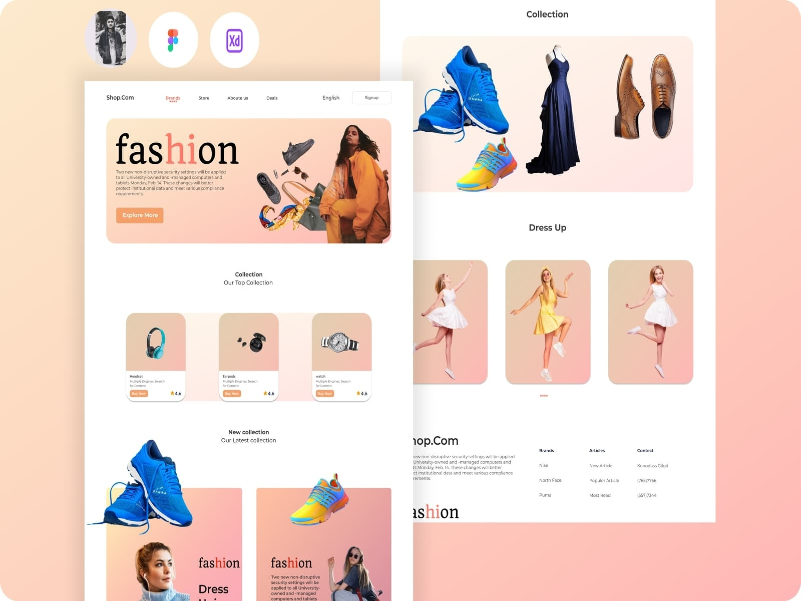 Ecommerce landing page by Ali islam on Dribbble