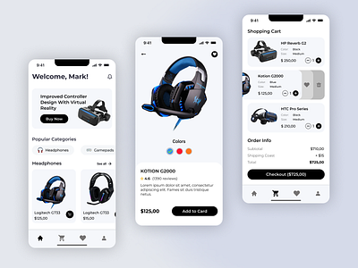 Gaming Products Store | Mobile App Design design electronics game game design light mode loght theme marketplace mobile app mobile design playstation product product shop shop shop design ui uiux ux uxui virtual gaming xbox