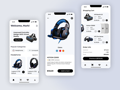 Gaming Products Store | Mobile App Design