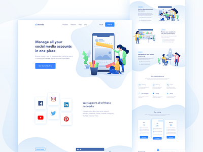 Boostso - Social Media Management Landing Page