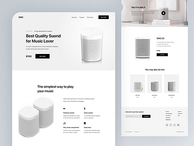Ono - Smart Speaker Landing Page