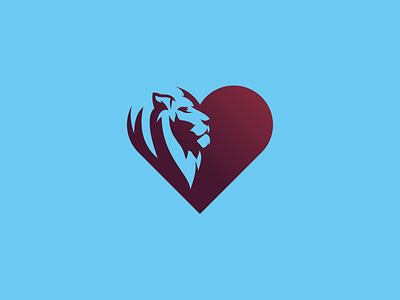 Lionheart Logo branding heart lion logo